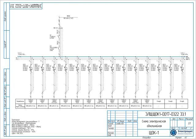 Схема ЩОК 100А