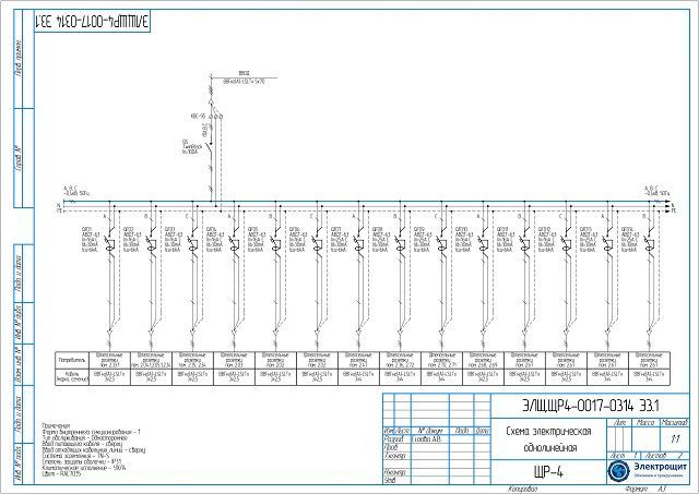 Схема ЩР 100А